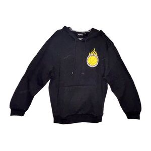 Chemistry Black Hoodie with yellow born to be free